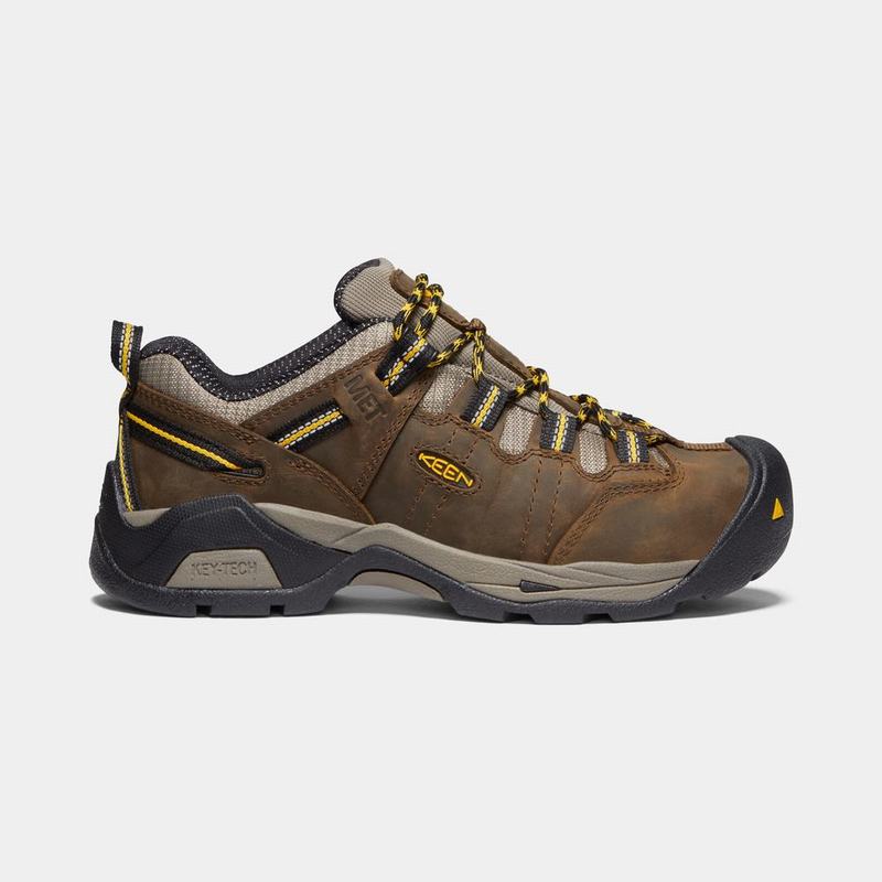 Zapatos De Trabajo Keen Detroit Xt Int. Met Steel Toe Para Mujer Marrom/Dorados - Zapatos Keen Mexic